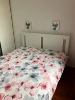 Bedframe met 2 bedlades + lattenbodem, 140 x 200, Wit, Tweepersoons, Zo goed als nieuw, 200 cm