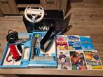 Nintendo Wii met Doos & 5 Games, Ophalen of Verzenden, Gebruikt, Met 1 controller, Met games