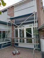 Te koop steiger + extra wielen zo goed als nieuw, Ophalen, Gebruikt, Gevelsteiger, 5 meter of hoger