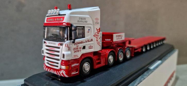 Scania R580 Topline met Low Loader OXFORD 1:76, Hobby en Vrije tijd, Modelauto's | Overige schalen, Nieuw, Auto, Ophalen of Verzenden