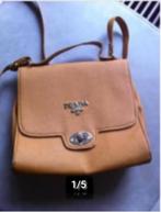 Dames schoudertas merk Prada Milano cognac kleur, Ophalen of Verzenden, Zo goed als nieuw, Bruin, Overige merken