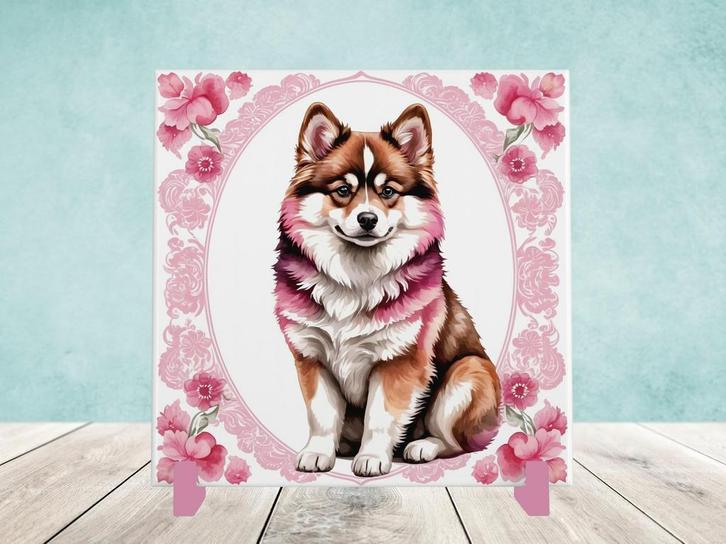 Pomsky Delfts Roze tegel incl houder, Huis en Inrichting, Woonaccessoires | Overige, Nieuw, Ophalen of Verzenden