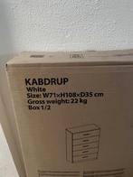 Witte ladekast Jysk Tapdrup met 5 lades laden 71 cm breedte, Ophalen, Nieuw, 50 tot 100 cm, 3 of 4 laden