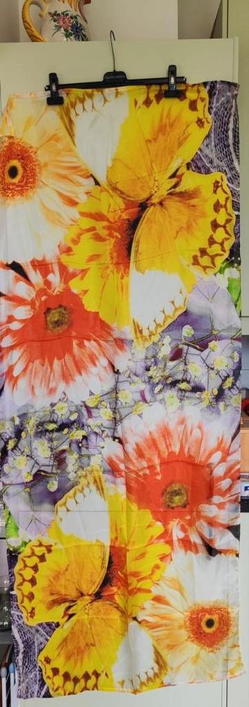 Silk Route nieuwe dunne multicolor zijden sjaal, 175x40 cm beschikbaar voor biedingen