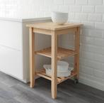 Roltafel - Berken - 58x50x85 cm - Gebruikt, Huis en Inrichting, Keuken | Keukenelementen, Ophalen, Gebruikt, Overige kleuren, 50 tot 100 cm