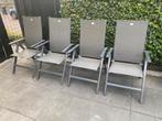 4 Hartman verstelbare tuinstoelen campingstoelen, Tuin en Terras, Ophalen of Verzenden, Zo goed als nieuw, Aluminium, Verstelbaar
