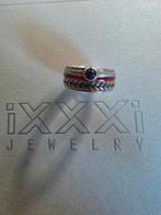 Zilver/rood IXXXI ring maat 20. H10, Overige materialen, 20 of groter, Ophalen of Verzenden, Zo goed als nieuw
