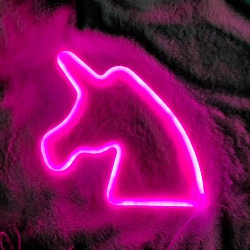Neon verlichting LED 'Unicorn' usb of batterijen (inclusief), Huis en Inrichting, Lampen | Overige, Nieuw, Ophalen of Verzenden