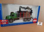 Mercedes Benz Zetor houttransport met kraan SIKU 1:50, Hobby en Vrije tijd, SIKU, Nieuw, Ophalen of Verzenden, SIKU