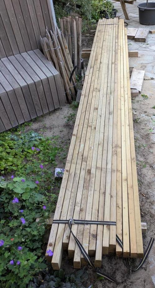 Vuren geïmpregneerd balken SLS 38x120 en 38x89, Doe-het-zelf en Verbouw, Hout en Planken, Nieuw, Balk, Vuren, 300 cm of meer, 25 tot 50 mm