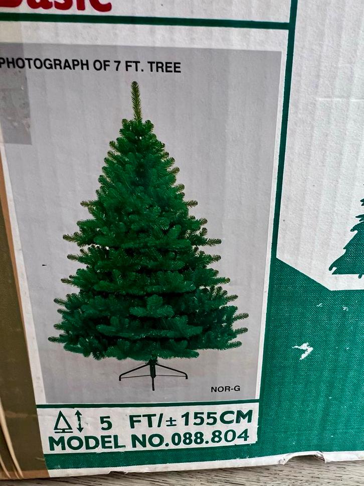 Kunstkerstboom 155cm, Diversen, Kerst, Zo goed als nieuw, Ophalen of Verzenden