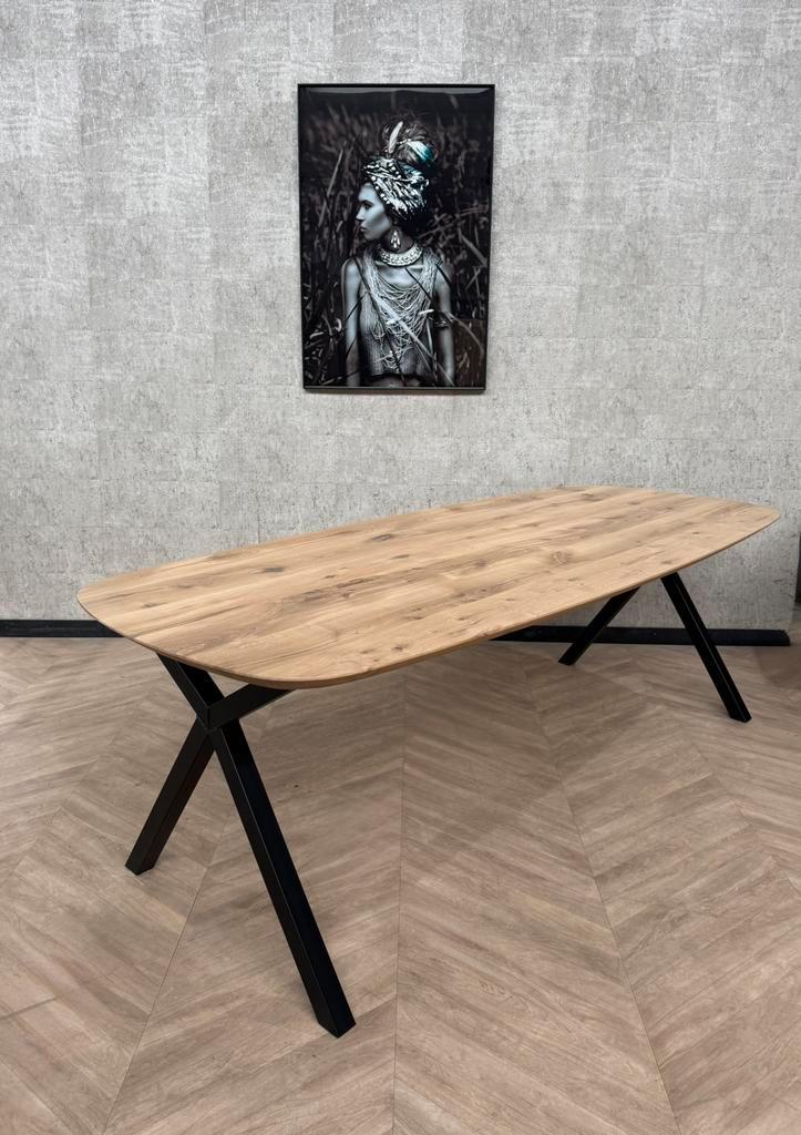 Eiken eettafel Deens ovaal 240cm x100cm *nieuw, Huis en Inrichting, Tafels | Eettafels, Nieuw, 50 tot 100 cm, 200 cm of meer, Vijf personen of meer