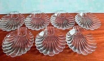 Set van 7 schelp bordjes schaaltjes   beschikbaar voor biedingen
