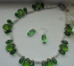 handwerk ketting+925-oorbellen, Sieraden, Tassen en Uiterlijk, Verzenden, Nieuw, Zilver, Met edelsteen