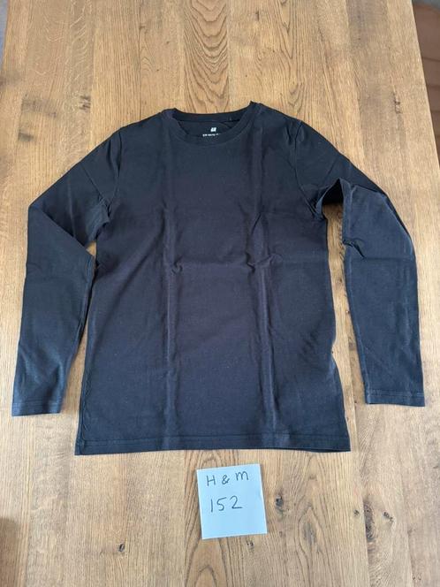 H&M zwart longsleeve shirt tshirt maat 152 als nieuw, Kinderen en Baby's, Kinderkleding | Maat 152, Zo goed als nieuw, Jongen