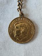 Vintage John F. Kennedy muntje gemaakt als hanger, Ophalen of Verzenden