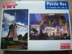 Puzzel Box 2x1000 stukjes., Ophalen of Verzenden, 500 t/m 1500 stukjes, Zo goed als nieuw, Legpuzzel
