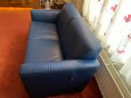 Blauwe leren 2-zitsbank, Ophalen, Gebruikt, Minder dan 75 cm, 150 tot 200 cm