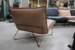 Luxe fauteuil EARL Jess Design koper leer Royal Beige, Huis en Inrichting, Fauteuils, Ophalen, Zo goed als nieuw, Metaal, 75 tot 100 cm