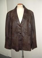 Sluis leder donkerbruine leren jas maat 42, Sluis, Bruin, Maat 42/44 (L), Ophalen of Verzenden