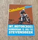 Sticker Caballero Intern.  motorcross Stevensbeek 15/07/82, Ophalen of Verzenden, Zo goed als nieuw