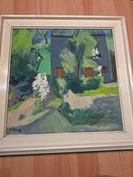 Schilderij van een landschap met huis, Antiek en Kunst, Ophalen