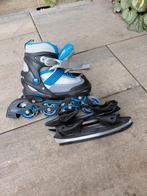 Skeelers met schaatsen, Ophalen of Verzenden, Verstelbaar, Gebruikt