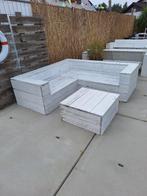 Loungesets en hoge tafels van steigerhout, Tuin en Terras, Ophalen, 4 zitplaatsen, Steigerhout, Zo goed als nieuw