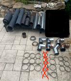 Div. Rookkanaal kachelpijpen staal rvs hout pelletkachel enz, Ophalen, Houtkachel, Zo goed als nieuw, Vrijstaand