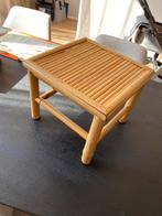 Vintage Bamboe Plantentafel bijzettafel, Minder dan 55 cm, Gebruikt, ., Vintage