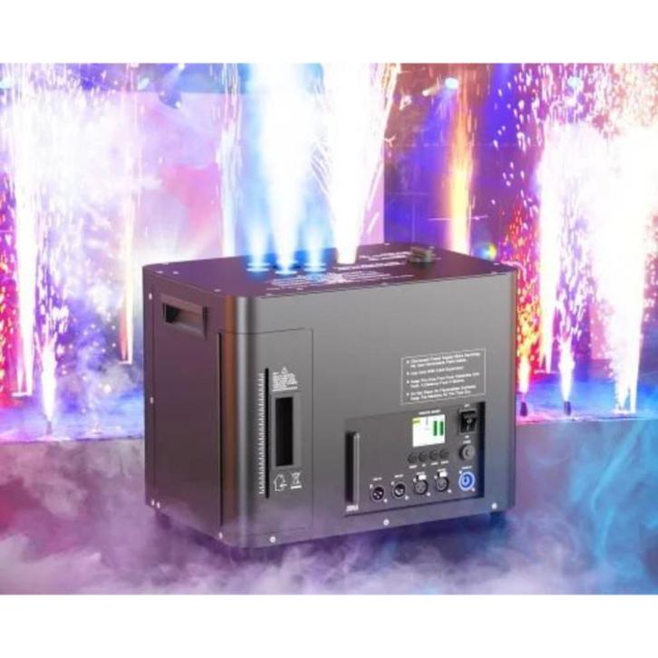 DJLicht 2400W rookmachine en sparkular in 1 met leds RGB, Muziek en Instrumenten, Licht en Laser, Nieuw, Rookmachine, Geluidgestuurd