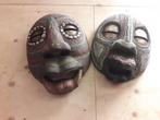 2 antieke afrikaanse maskers, Antiek en Kunst, Ophalen