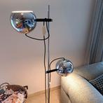 Vintage Herda Dubbele Bollamp Chroom, Huis en Inrichting, Lampen | Vloerlampen, Ophalen, Gebruikt, 100 tot 150 cm, Vintage