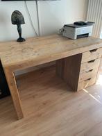 Groot steigerhouten bureau, Ophalen, Zo goed als nieuw, Bureau