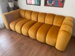 3-zitsbank Naduvi Skyler Velvet - Warm Geel - Z.G.A.N., Ophalen, Driepersoons, 75 tot 100 cm, Zo goed als nieuw