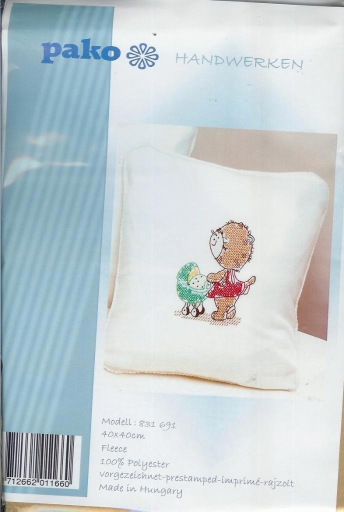 Cado opruiming pako borduurpakket  fleece kussen, Hobby en Vrije tijd, Borduren en Borduurmachines, Nieuw, Borduurpakket, Handborduren