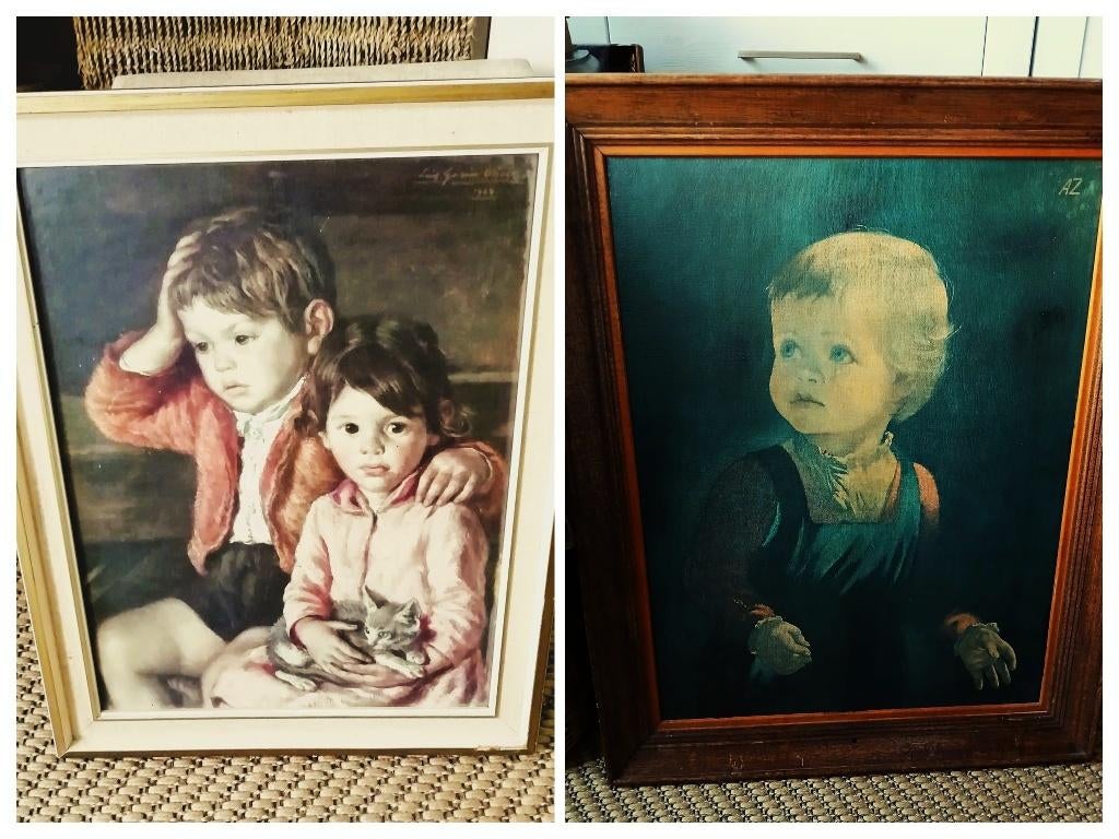 Schilderij Garcia Oliver kind - meisje traan Anna Zinkeisen, Ophalen of Verzenden