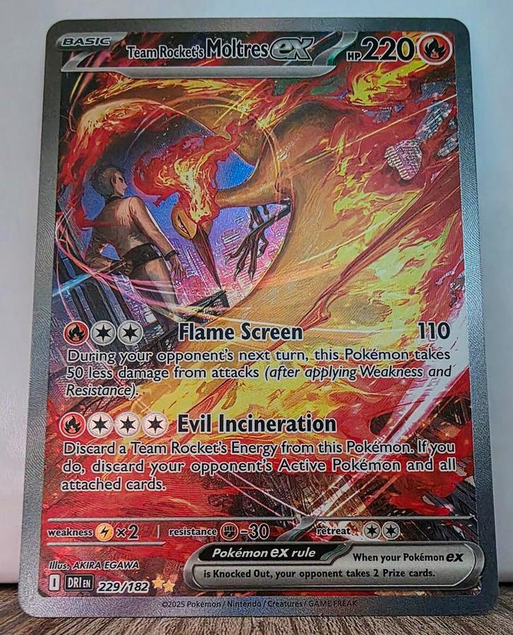 Moltres 229/182 Destined Rivals - Perfecte Staat, Hobby en Vrije tijd, Verzamelkaartspellen | Pokémon, Zo goed als nieuw, Losse kaart