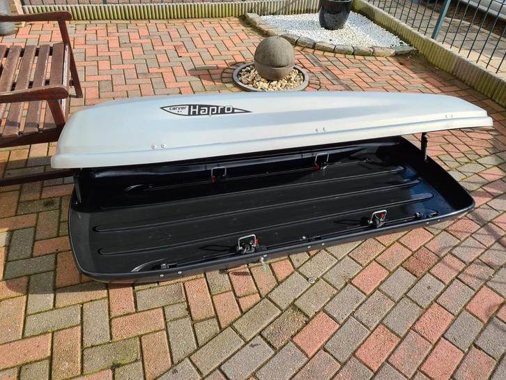 GROOTSTE TYPE Hapro Carver 8.4 EF XXL dakkoffer skibox, Auto diversen, Dakkoffers, Zo goed als nieuw, Ophalen of Verzenden
