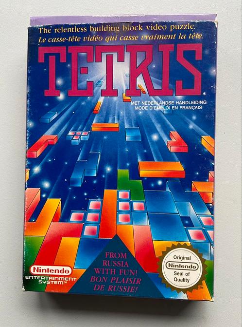 Tetris - Elorg/Nintendo 1989 - NES 8bit game, Spelcomputers en Games, Games | Nintendo NES, Gebruikt, Overige genres, 1 speler