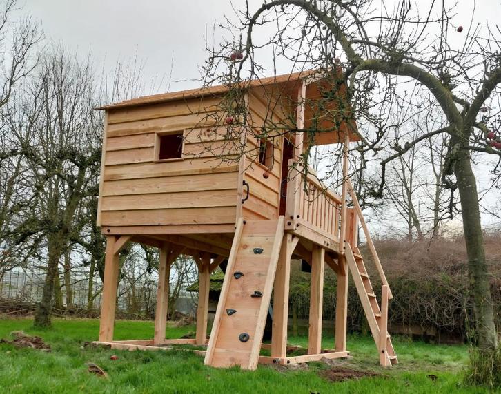 BOOMHUT XL speeltoren speelhuis klimtoren speeltoestel, Kinderen en Baby's, Speelgoed | Buiten | Speeltoestellen, Nieuw, Brandweerpaal