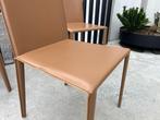Arper Norma stoelen | leder | 6 stuks, Bruin, Verzenden, Design, Leer