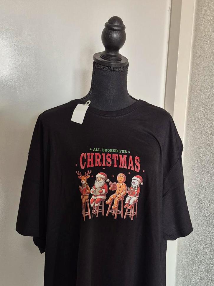 Zwarte en 1 witte Kerst T-shirts dames /heren - Nieuw!, Kleding | Dames, T-shirts, Nieuw, Zwart, Korte mouw, Ophalen of Verzenden