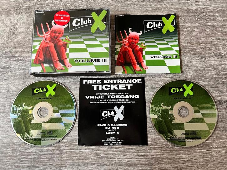 Club X Volume 3 Incl Entree Ticket Hardcore Thunderdome, Cd's en Dvd's, Cd's | Dance en House, Zo goed als nieuw, Dance Populair