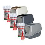 Peewee ecohus kattenbak 2x incl. korrels, teab, Dieren en Toebehoren, Ophalen, Zo goed als nieuw, Gesloten