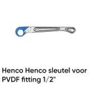 Henco montagesleutel pk/sk 1/2" fittingen met draad Nieuw!, Ophalen, Nieuw, Staal, Navelpiercing