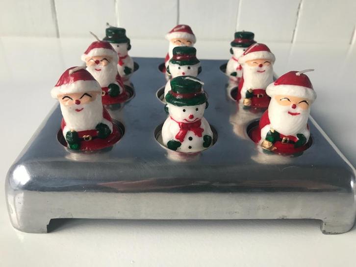 SINT-TIP: 1 RVS WAXINELICHTHOUDER van RVS 20 x 20 cm, Huis en Inrichting, Woonaccessoires | Kandelaars en Kaarsen, Zo goed als nieuw