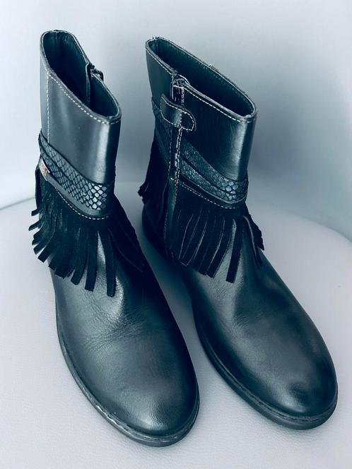 Leren Laarsjes Woeffies Maat 37 Als nieuw Zwart, Kinderen en Baby's, Kinderkleding | Schoenen en Sokken, Zo goed als nieuw, Laarzen