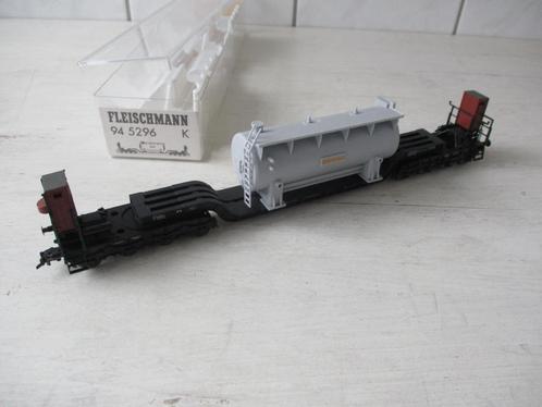 Fleischmann Dieplader met Demag Ketel DB no 94 5296 K, Hobby en Vrije tijd, Modeltreinen | H0, Zo goed als nieuw, Wagon, Gelijkstroom
