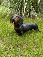 Tuin)Beeld teckel, tekkel, hond, tuin, gazon 40 cm, Tuin en Terras, Tuinbeelden, Ophalen, Nieuw, Kunststof, Dierenbeeld